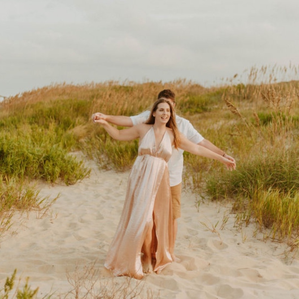 Metallic Rose Gold Dress